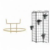 Maxbell Flowerpot Hanger Versatile Small Bonsai Display Rack for Deck Outdoor Indoor Gold