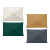 Maxbell Umbrella Replacement Canopy 200cmx300cm Waterproof for Outdoor Use Home Deck Beige White