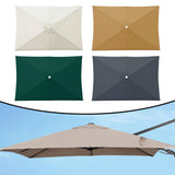 Maxbell Umbrella Replacement Canopy 200cmx300cm Waterproof for Outdoor Use Home Deck Beige White