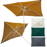 Maxbell Umbrella Replacement Canopy 200cmx300cm Waterproof for Outdoor Use Home Deck Beige White