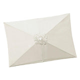 Maxbell Umbrella Replacement Canopy 200cmx300cm Waterproof for Outdoor Use Home Deck Beige White