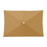 Maxbell Umbrella Replacement Canopy 200cmx300cm Waterproof for Outdoor Use Home Deck Khaki