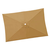 Maxbell Umbrella Replacement Canopy 200cmx300cm Waterproof for Outdoor Use Home Deck Khaki