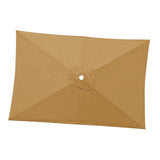 Maxbell Umbrella Replacement Canopy 200cmx300cm Waterproof for Outdoor Use Home Deck Khaki