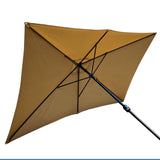 Maxbell Umbrella Replacement Canopy 200cmx300cm Waterproof for Outdoor Use Home Deck Khaki