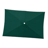 Maxbell Umbrella Replacement Canopy 200cmx300cm Waterproof for Outdoor Use Home Deck Dark green