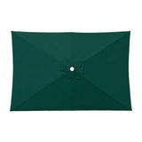 Maxbell Umbrella Replacement Canopy 200cmx300cm Waterproof for Outdoor Use Home Deck Dark green