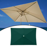 Maxbell Umbrella Replacement Canopy 200cmx300cm Waterproof for Outdoor Use Home Deck Dark green