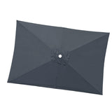 Maxbell Umbrella Replacement Canopy 200cmx300cm Waterproof for Outdoor Use Home Deck Gray