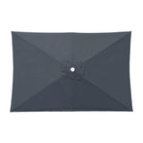 Maxbell Umbrella Replacement Canopy 200cmx300cm Waterproof for Outdoor Use Home Deck Gray