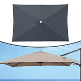 Maxbell Umbrella Replacement Canopy 200cmx300cm Waterproof for Outdoor Use Home Deck Gray
