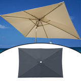 Maxbell Umbrella Replacement Canopy 200cmx300cm Waterproof for Outdoor Use Home Deck Gray