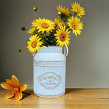 Maxbell 2x Flower Rustic Jug Milk Jug Vase for Kitchen Living Room Table Centerpiece