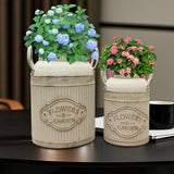 Maxbell 2x Flower Rustic Jug Milk Jug Vase for Kitchen Living Room Table Centerpiece