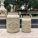 Maxbell 2x Flower Rustic Jug Milk Jug Vase for Kitchen Living Room Table Centerpiece