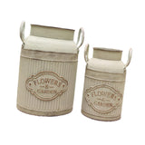 Maxbell 2x Flower Rustic Jug Milk Jug Vase for Kitchen Living Room Table Centerpiece