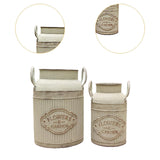 Maxbell 2x Flower Rustic Jug Milk Jug Vase for Kitchen Living Room Table Centerpiece