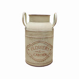 Maxbell 2x Flower Rustic Jug Milk Jug Vase for Kitchen Living Room Table Centerpiece