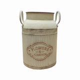 Maxbell 2x Flower Rustic Jug Milk Jug Vase for Kitchen Living Room Table Centerpiece