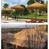 Maxbell Artificial Palm Thatch Roofing Realistic Straw Thatch Roof for Hut Bar Decor Style D