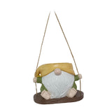 Maxbell Swing Hanging Planter Resin Cute Gnome Figurine for Front Porch Patio Garden