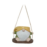 Maxbell Swing Hanging Planter Resin Cute Gnome Figurine for Front Porch Patio Garden