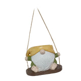 Maxbell Swing Hanging Planter Resin Cute Gnome Figurine for Front Porch Patio Garden