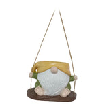 Maxbell Swing Hanging Planter Resin Cute Gnome Figurine for Front Porch Patio Garden