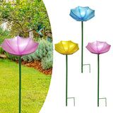 Maxbell Bird Drinker Decorative Easy to Use Bird Bath for Outdoor Courtyard Backyard Blue