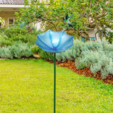 Maxbell Bird Drinker Decorative Easy to Use Bird Bath for Outdoor Courtyard Backyard Blue