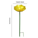 Maxbell Bird Drinker Decorative Easy to Use Bird Bath for Outdoor Courtyard Backyard Yellow