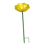 Maxbell Bird Drinker Decorative Easy to Use Bird Bath for Outdoor Courtyard Backyard Yellow