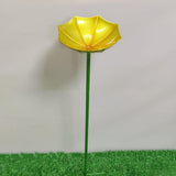 Maxbell Bird Drinker Decorative Easy to Use Bird Bath for Outdoor Courtyard Backyard Yellow