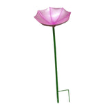 Maxbell Bird Drinker Decorative Easy to Use Bird Bath for Outdoor Courtyard Backyard Pink