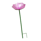 Maxbell Bird Drinker Decorative Easy to Use Bird Bath for Outdoor Courtyard Backyard Pink