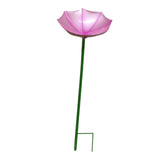 Maxbell Bird Drinker Decorative Easy to Use Bird Bath for Outdoor Courtyard Backyard Pink