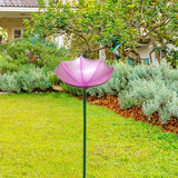 Maxbell Bird Drinker Decorative Easy to Use Bird Bath for Outdoor Courtyard Backyard Pink
