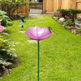 Maxbell Bird Drinker Decorative Easy to Use Bird Bath for Outdoor Courtyard Backyard Pink