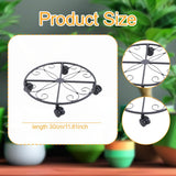 Maxbell Plant Caddy Trolley Movable Plant Roller for Large Planters Patio Flower Pot