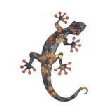 Maxbell Metal Lizard Wall Decor Metal Animal Statues for Home Garden Indoor Outdoor 30.8x23cm Brown
