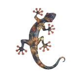 Maxbell Metal Lizard Wall Decor Metal Animal Statues for Home Garden Indoor Outdoor 30.8x23cm Brown