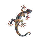 Maxbell Metal Lizard Wall Decor Metal Animal Statues for Home Garden Indoor Outdoor 30.8x23cm Brown