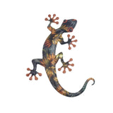 Maxbell Metal Lizard Wall Decor Metal Animal Statues for Home Garden Indoor Outdoor 30.8x23cm Brown