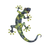 Maxbell Metal Lizard Wall Decor Metal Animal Statues for Home Garden Indoor Outdoor 30.8x23cm Green