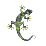 Maxbell Metal Lizard Wall Decor Metal Animal Statues for Home Garden Indoor Outdoor 30.8x23cm Green