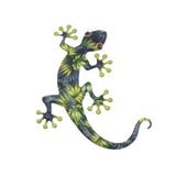 Maxbell Metal Lizard Wall Decor Metal Animal Statues for Home Garden Indoor Outdoor 30.8x23cm Green