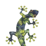 Maxbell Metal Lizard Wall Decor Metal Animal Statues for Home Garden Indoor Outdoor 30.8x23cm Green