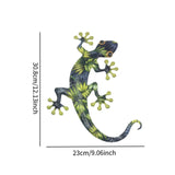 Maxbell Metal Lizard Wall Decor Metal Animal Statues for Home Garden Indoor Outdoor 30.8x23cm Green