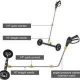 Maxbell Undercarriage Cleaner Pressure Washer Water Broom for Patios Trucks Car Wash