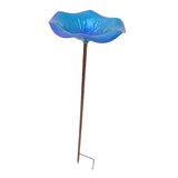 Maxbell Bird Baths for Outdoors Gifts Birdfeeder with Metal Stake for Kids Blue